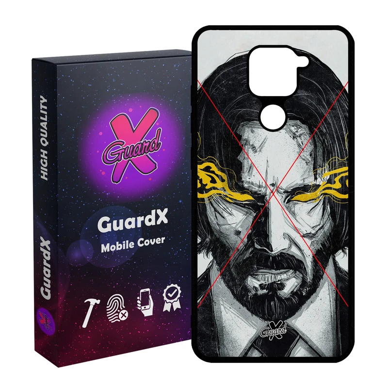کاور گارد ایکس طرح John Wick مدل Glass10158 مناسب برای گوشی موبایل شیائومی Redmi Note 9
