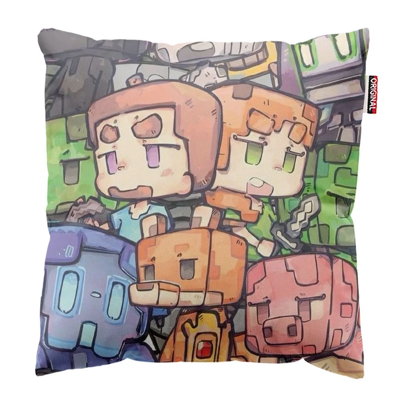 کوسن پاد آفرین طرح ماینکرافت کد 2111 سایز 30*30 سانتی متر