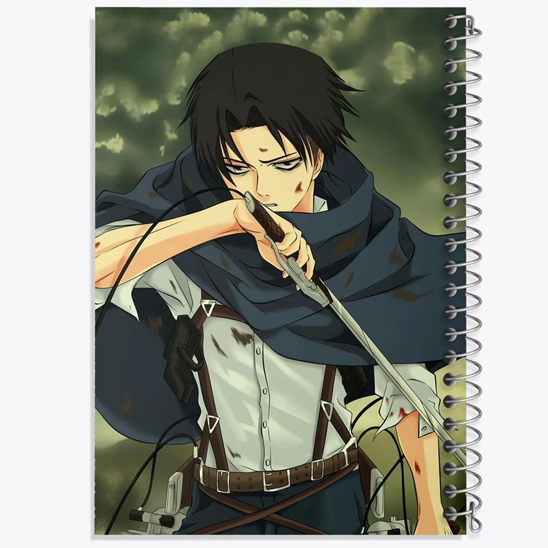 دفتر لیست خرید 50 برگ خندالو طرح لیوای آکرمن انیمه اتک آن تایتان Attack on Titan کد 11025