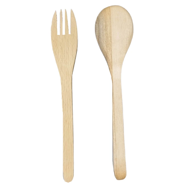 ست قاشق و چنگال چوبی کد 01