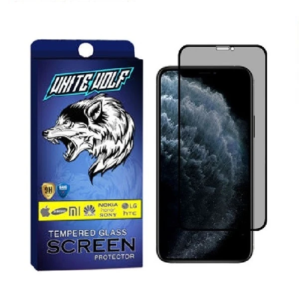 محافظ صفحه نمایش حریم شخصی وایت ولف مدل FL مناسب برای گوشی موبایل اپل iPhone 15 Pro