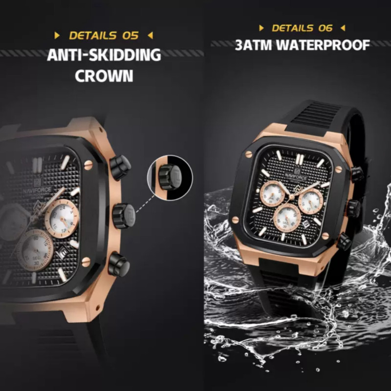 ساعت مچی عقربهای مردانه نیوی فورس مدل کرنوگراف کد NF 8037BRB ساعت مچی عقربهای مردانه نیوی فورس مدل کرنوگراف کد NF 8037BRB