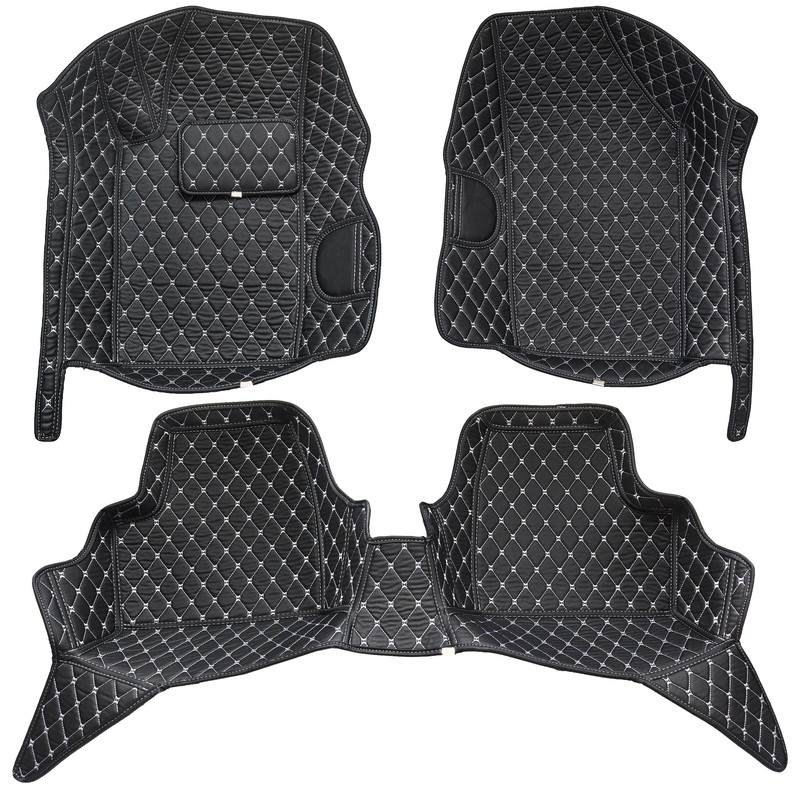 کفپوش 5 بعدی خودرو مدل چرم گلدوزی مناسب برای پژو 206