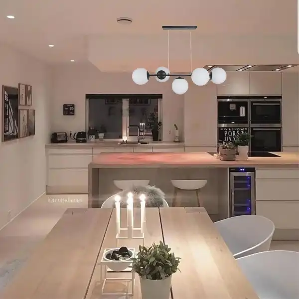 لوستر 5 شعله مدل مولکولی adli018