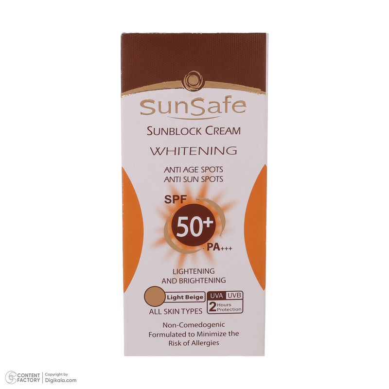 کرم ضد آفتاب رنگی سان سیف SPF 50 مدل 002 ‌مناسب برای انواع پوست‌ حجم 50 میلی لیتر