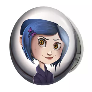 آینه جیبی خندالو طرح کورالاین Coraline مدل تاشو کد 20777 