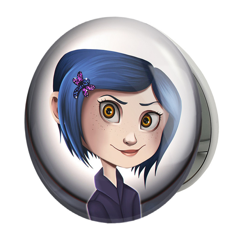 آینه جیبی خندالو طرح کورالاین Coraline مدل تاشو کد 20777 