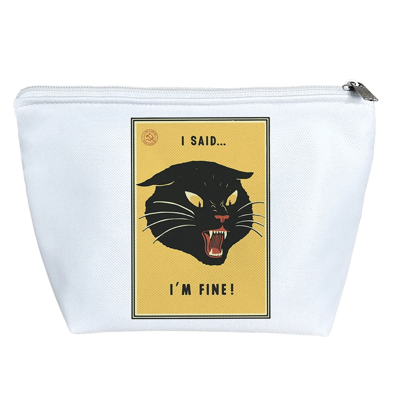 کیف لوازم آرایش دخترانه خندالو مدل گربه خشمگین کد 9428