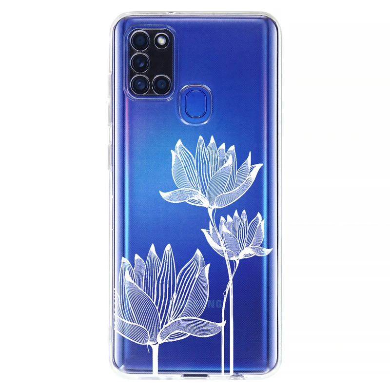 کاور مگافون طرح گل مدل C47-W مناسب برای گوشی موبایل سامسونگ Galaxy A21 S