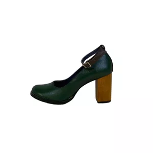 کفش زنانه مدل چرم طبیعی رنگ سبز