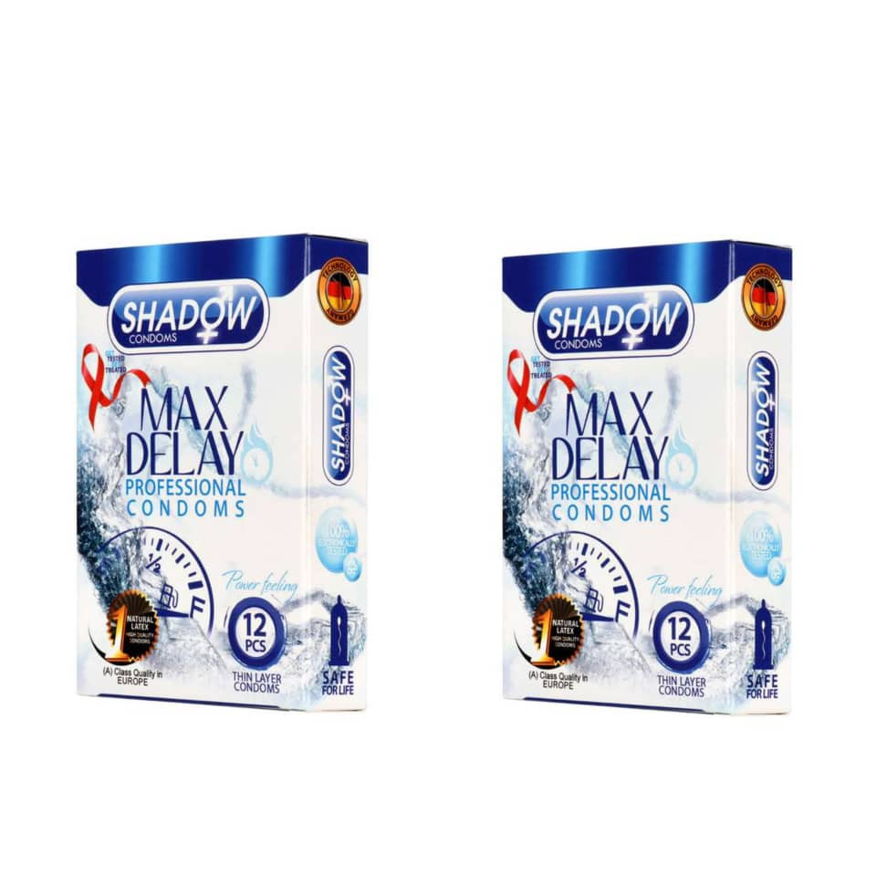 کاندوم شادو مدل MAX DELAY مجموعه 2 عددی
