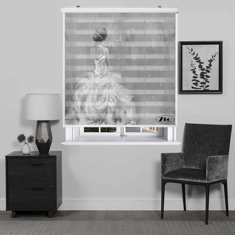 پرده زبرا زیو کد P6017 سایز 150x150 سانتی متر