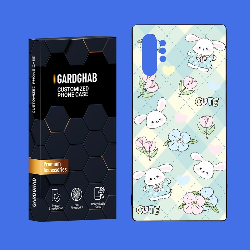 کاور گارد قاب مدل دور ژله ای پشت گلس فانتزی مناسب برای گوشی موبایل سامسونگ Galaxy Note 10 Plus