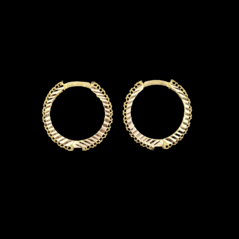 گوشواره کلیپسی طلا کم اجرت  18 عیار زنانه طلا و شمش برلیان مدل  امگا کد 02