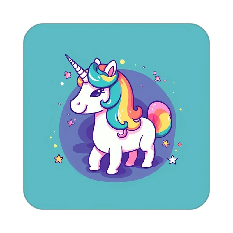 زیر لیوانی کاکتی طرح اسب تک شاخ و یونیکورن مدل mp29915