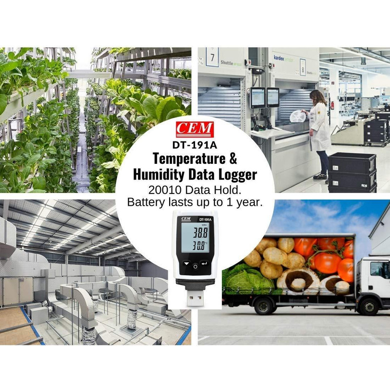 دیتالاگر دما و رطوبت سی ای ام مدل DT-191A دیتالاگر دما و رطوبت سی ای ام مدل DT-191A