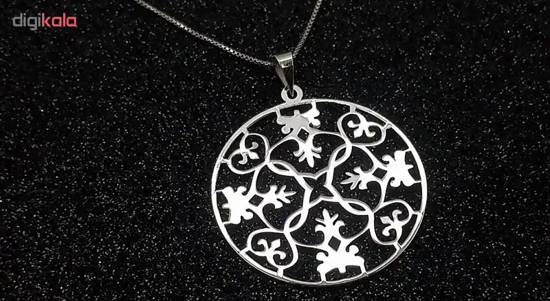 گردنبند نقره زنانه طرح اسلیمی کد 001