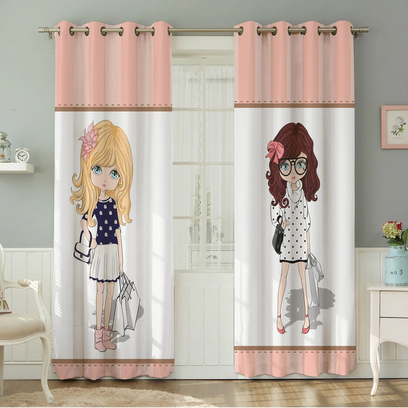 پرده نیروانا طرح کودک  مدل مخمل کد 4969سایز 140×280 سانتی متر