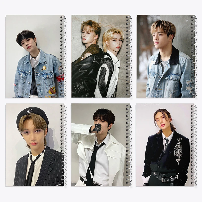 دفتر مشق 50 برگ خندالو طرح استری کیدز (Stray Kids) کد 792 مجموعه 6 عددی