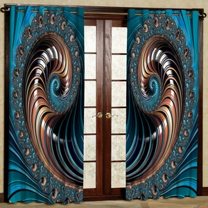 پرده مدل حلزونی هازان پانچی کد 4505 سایز 140x200 سانتی متر