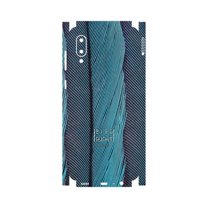 برچسب پوششی ماهوت مدل Turquoise feathers-FullSkin مناسب برای گوشی موبایل سامسونگ Galaxy A02