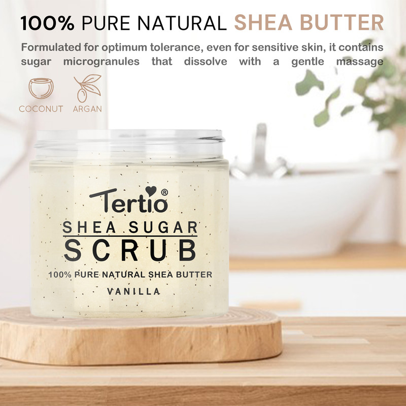 اسکراب لایه بردار پوست ترتیو مدل وانیل شی باتر وزن 320 گرم