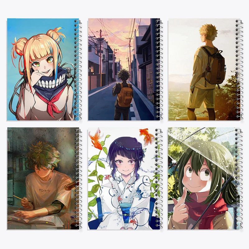 دفتر نقاشی 50 برگ خندالو طرح انیمه آکادمی قهرمان من کد 666 مجموعه 6 عددی