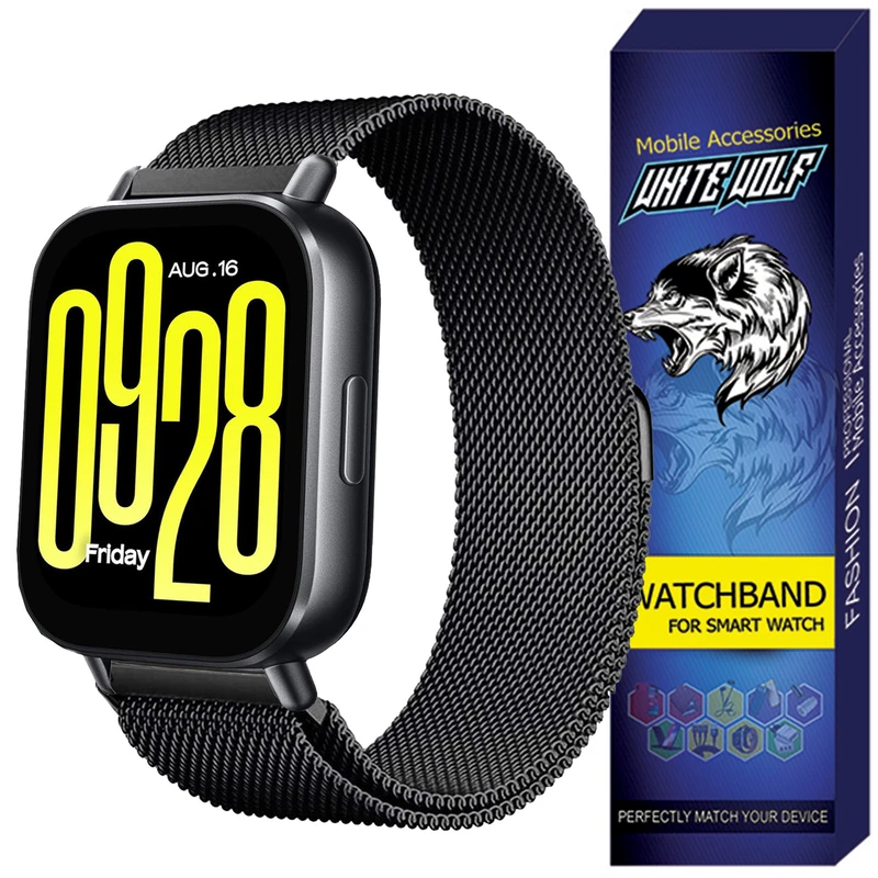 بند وایت ولف مدل Milanese مناسب برای ساعت هوشمند شیائومی Redmi Watch 5 Active 22MM