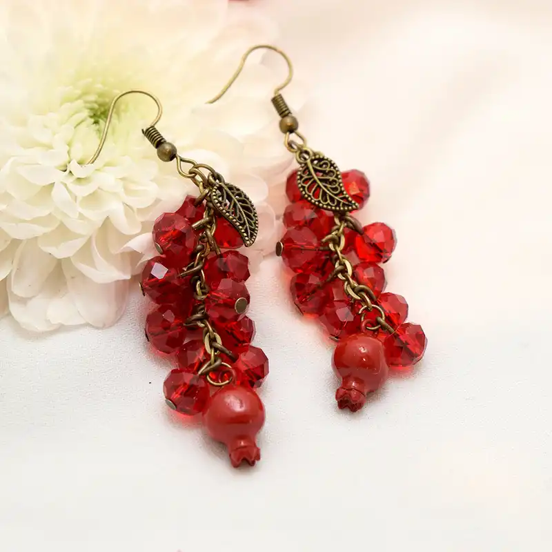 گوشواره زنانه مدل انار Y106