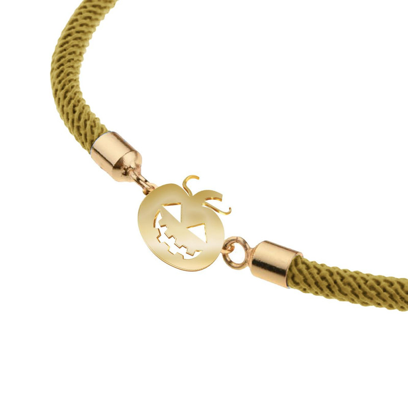 دستبند طلا 18 عیار زنانه مدوپد مدل کدو تنبل کد D14-10152