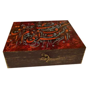 جعبه هدیه دست‌ساز مدل چوبی طرح سنتی کد WS334