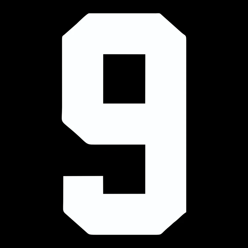 استیکر پارچه و لباس مدل حرارتی طرح عدد 9 کد W مجموعه 2 عددی