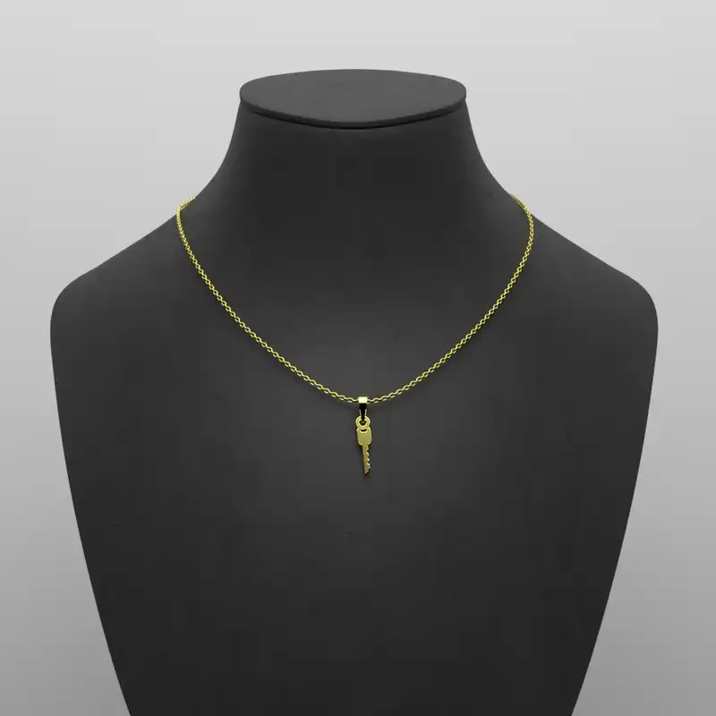 گردنبند طلا 18 عیار زنانه مدوپد مدل کلید کد F3-1-1059