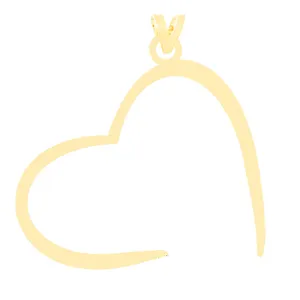 آویز گردنبند طلا 18 عیار زنانه الن نار مدل قلب کد ELN3151