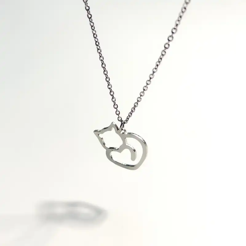 گردنبند زنانه مدل گربه فانتزی