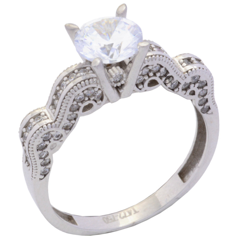 انگشتر طلا 18 عیار زنانه طلای مستجابی مدل سولیتر T472 کد 52142 سایز 55