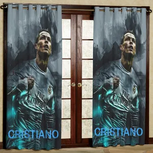   پرده مدل فوتبالی هازان پانچی کد 4686 سایز 140x200 سانتی متر