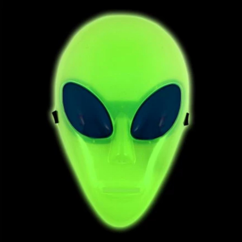 ماسک ایفای نقش مدل آدم فضایی شبرنگ آلین Alien ماسک ایفای نقش مدل آدم فضایی شبرنگ آلین Alien