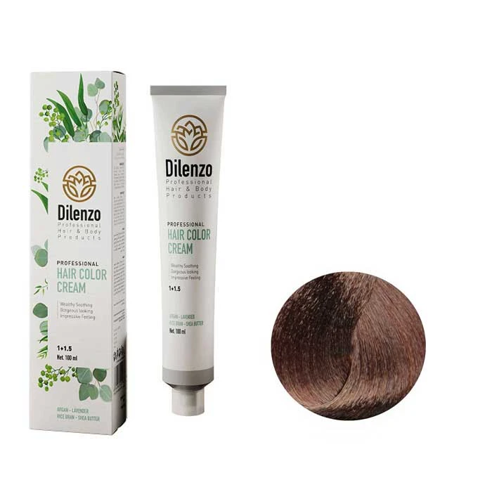 رنگ مو دیلنزو شماره 5MO سری موکا حجم 100 میلی لیتر رنگ قهوه ای موکا روشن