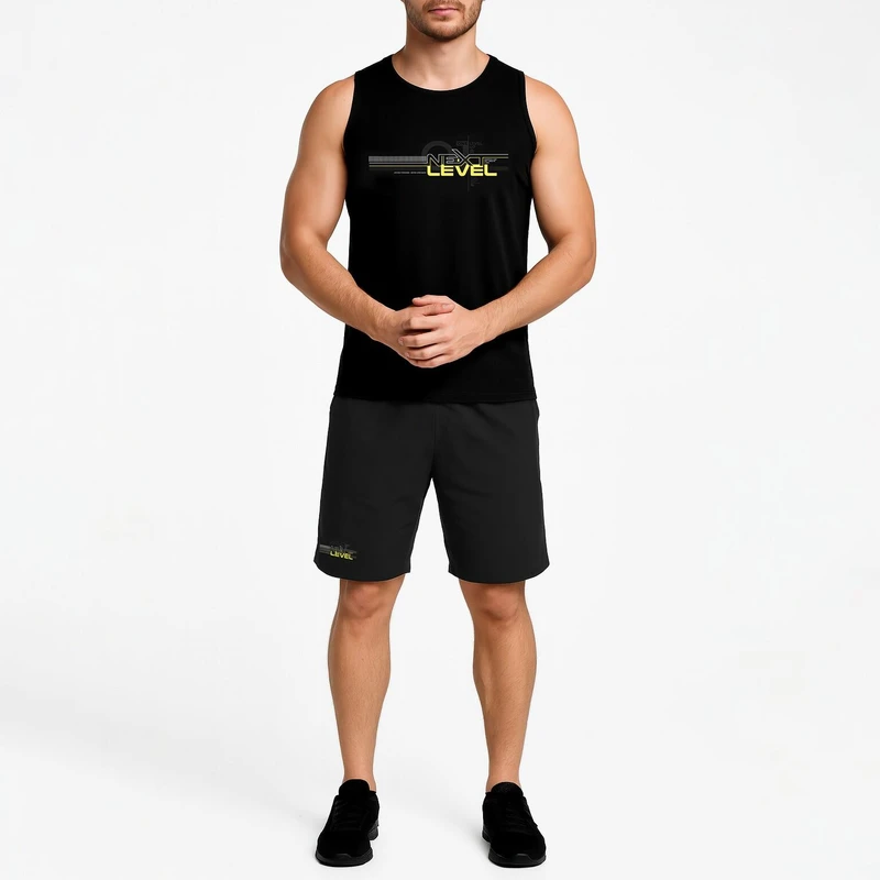 ست تاپ و شلوارک راحتی مردانه موها فیتنس مدل 2589 - NEXT LEVEL 01 SET