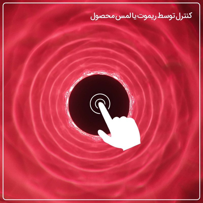 چراغ رومیزی مدل منشوری ریموت دار طرح لمسی شارژی کد 02
