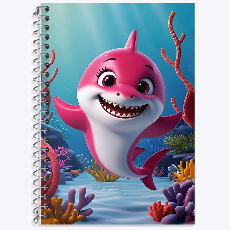 دفتر نت موسیقی 50 برگ خندالو طرح کوسه ی کیوت کد F8058