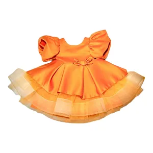 پیراهن دخترانه مدل آیلار دامن پیلی ساتن