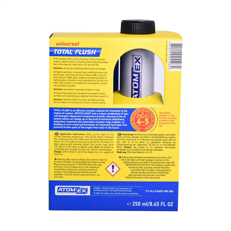 تمیز کننده و مکمل روغن موتور زادو مدل توتال فلاش حجم 250 میلی لیتر