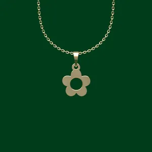گردنبند طلا 18 عیار زنانه مدوپد مدل گل کد FF2-1-1063