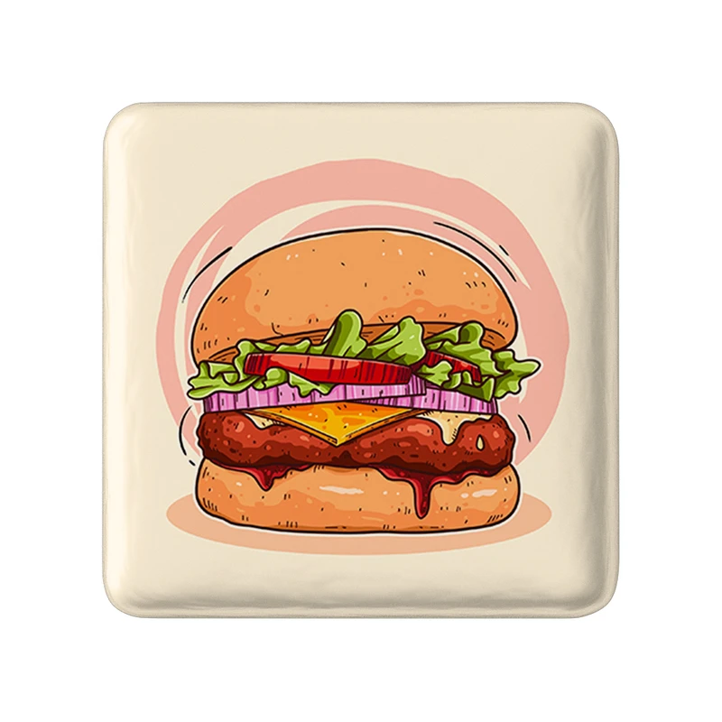 پیکسل خندالو طرح فست فود (Fast Food) مدل مربعی کد 36565