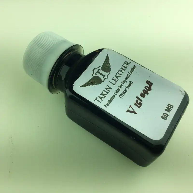 رنگ قهوه ای چرم تکین مدل حکاکی حجم 60 میلی لیتر