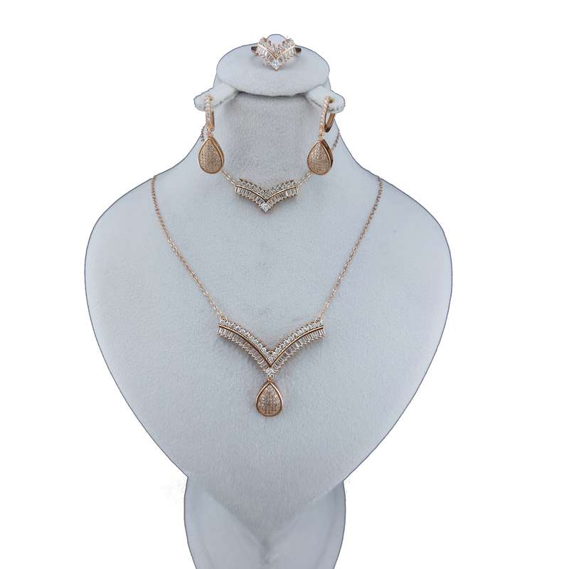 نیم ست نقره زنانه مدل 02 نیم ست نقره زنانه مدل 02