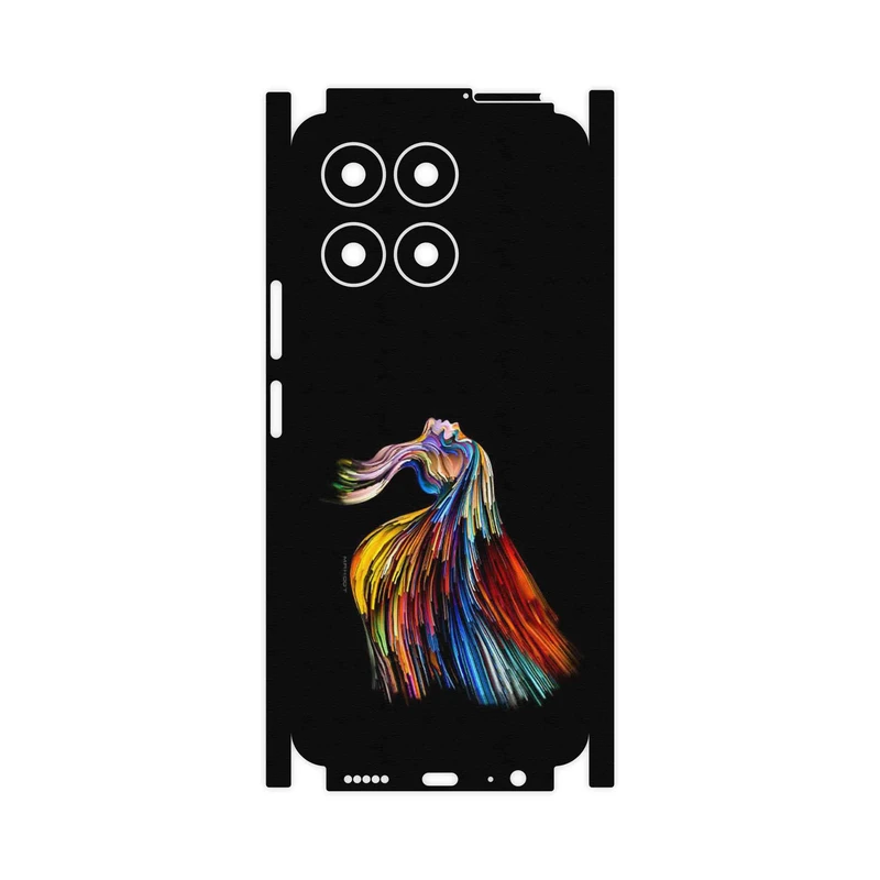 برچسب پوششی ماهوت مدل Rainbow Hair Digital Art-FullSkin مناسب برای گوشی موبایل آنر X6a