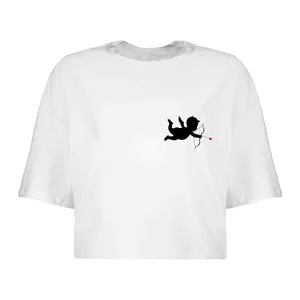 کراپ‌تاپ آستین کوتاه زنانه مدل فرشته کد L49 S